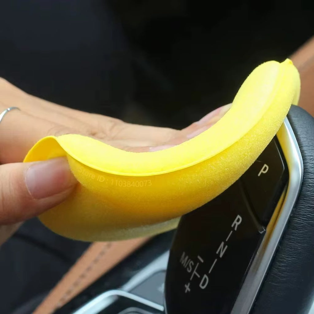 Foam applicator pad on a gear shift