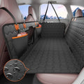 Back-seat extender installed across a car's rear footwell