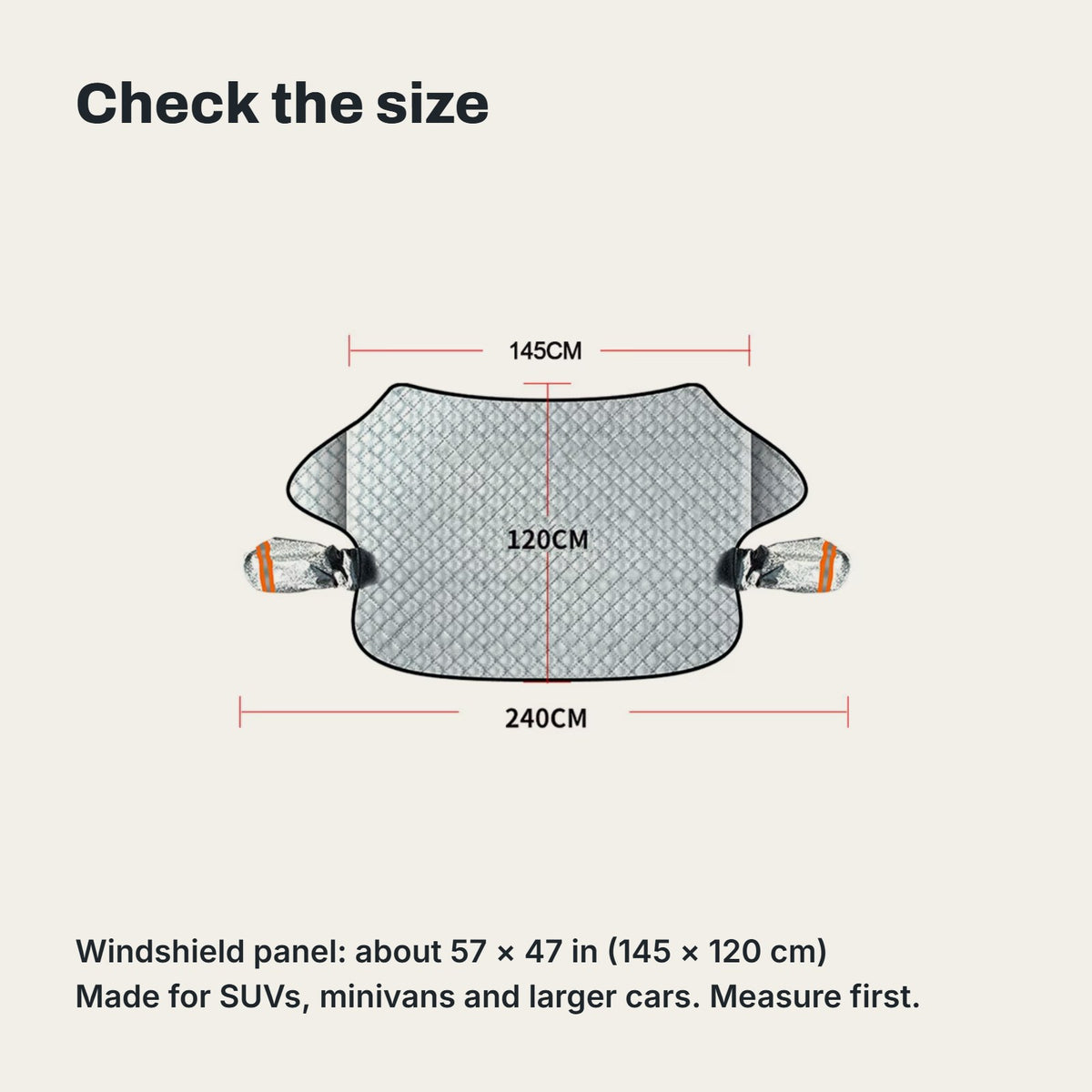 Frost cover dimensions
