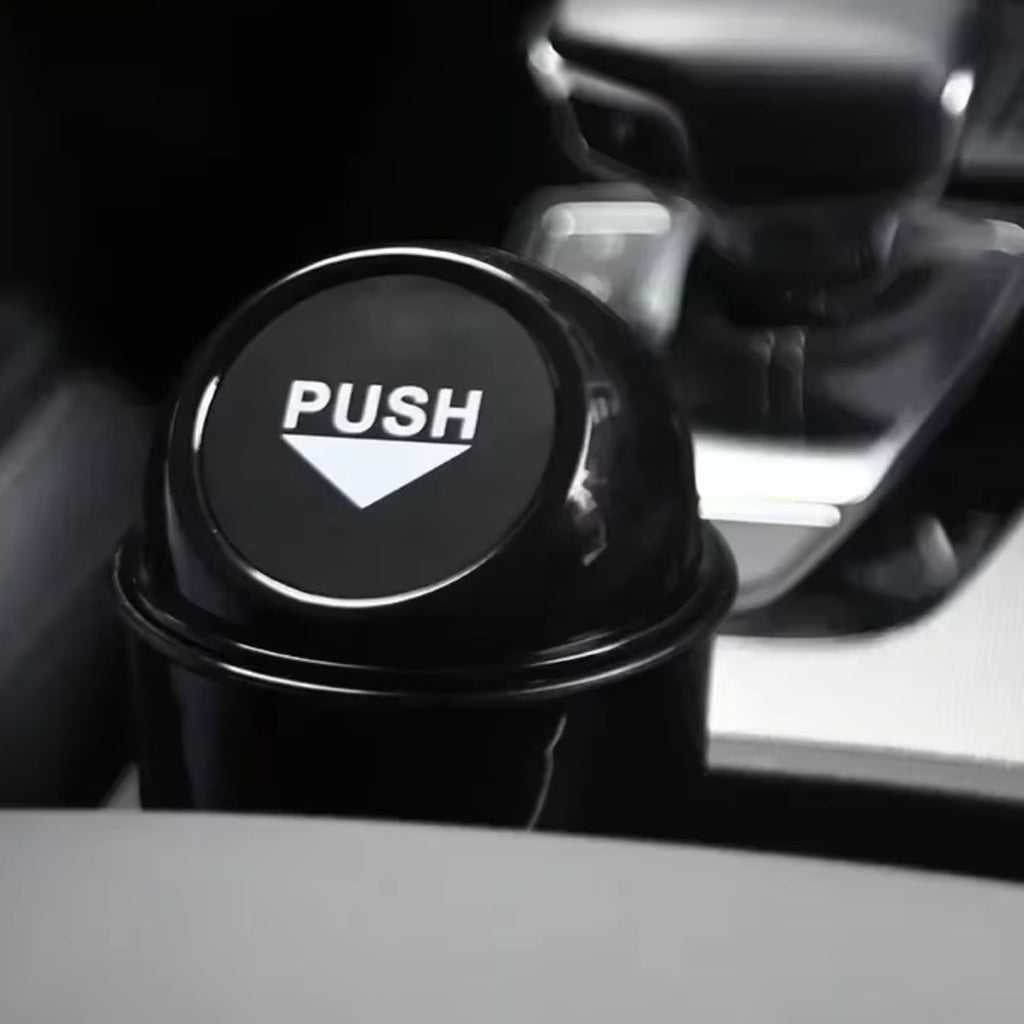 Cup-holder trash can