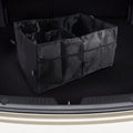 Trunk organizer in a car trunk